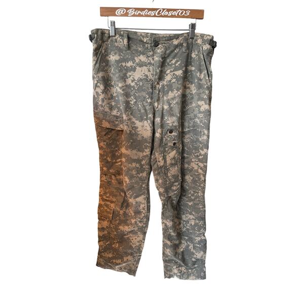 US Army Goretex Trousers Camo Adjustable Medium Short Unisex Green - Picture 1 of 4